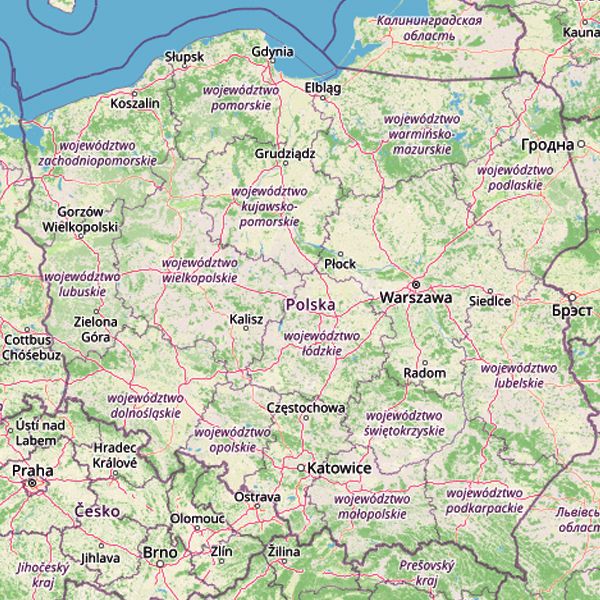 Mapa Polski
